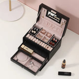 PU Jewelry Organizer Portable Necklace Earrings Rings Jewelry Box Packaging