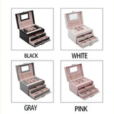 PU Jewelry Organizer Portable Necklace Earrings Rings Jewelry Box Packaging
