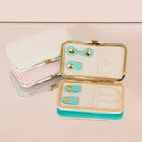 PU Leather Jewelry Organizer Box Display Travel Case with Mirror