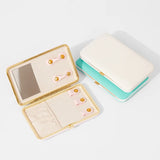 PU Leather Jewelry Organizer Box Display Travel Case with Mirror