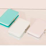 PU Leather Jewelry Organizer Box Display Travel Case with Mirror