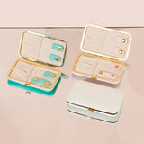 PU Leather Jewelry Organizer Box Display Travel Case with Mirror