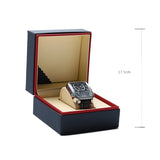 PU Leather Watch Case Square Wristwatch Box Bracelet Display Gift Boxes