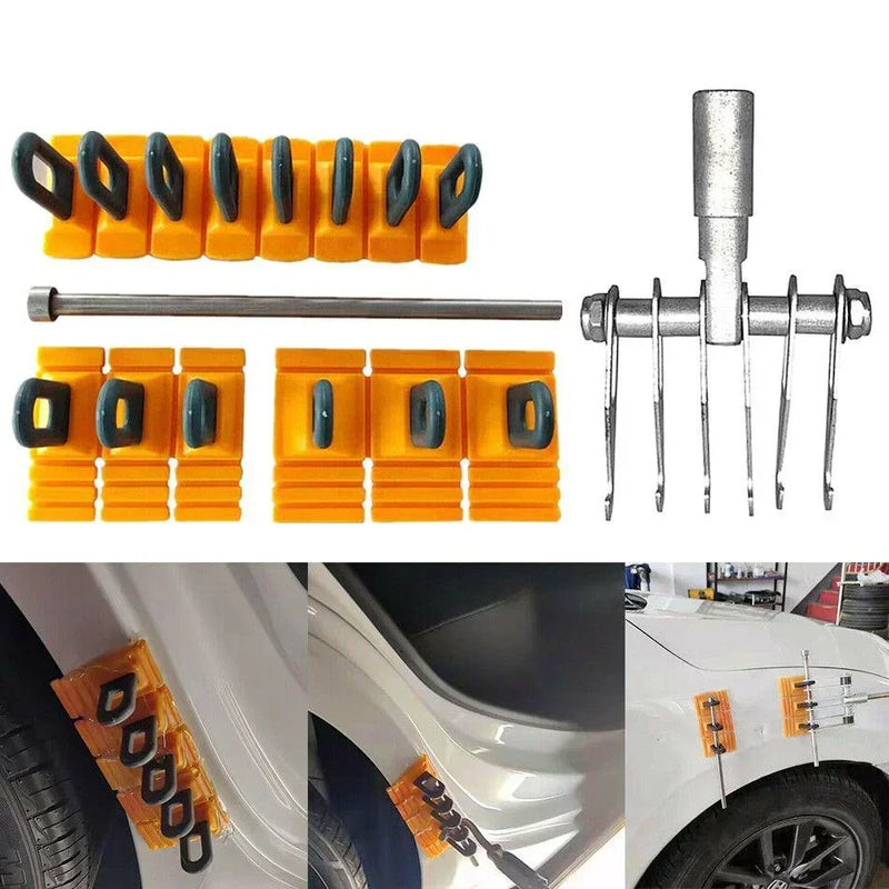 Paintless Glue Puller Tabs Dent Car Repair Tool Set Orange Dent Puller Kit