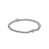 925 Silver Beaded Bean Bracelet for Women
