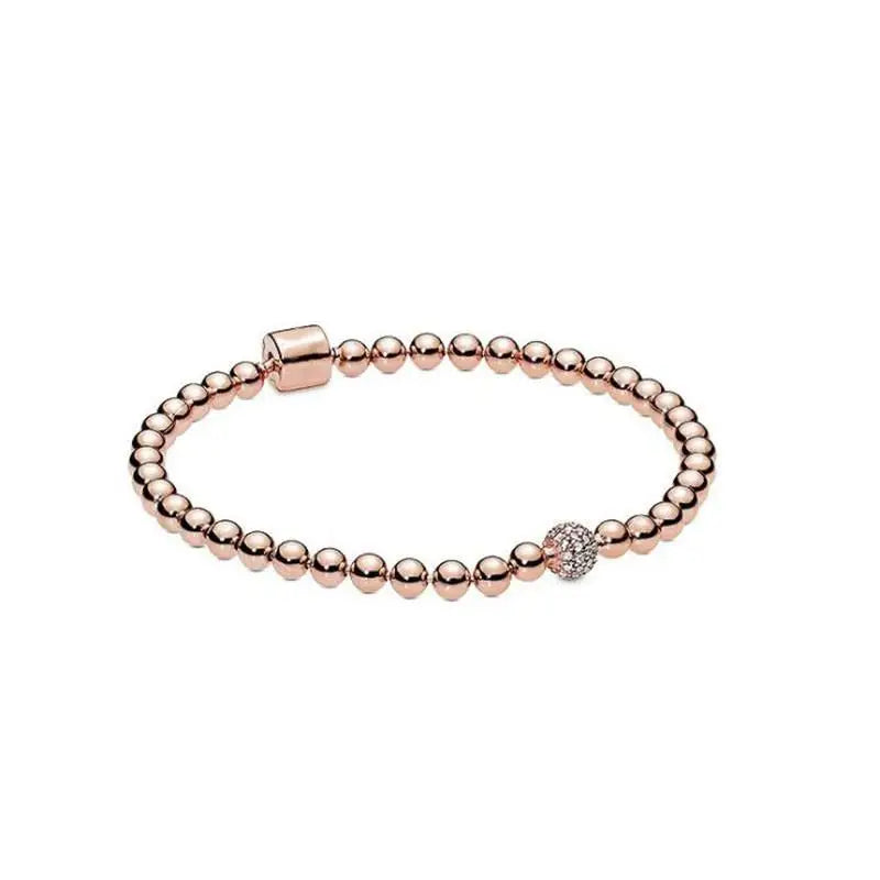 925 Silver Beaded Bean Bracelet for Women