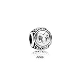 S925 Sterling Silver Beads 12 Constellation Bracelet Personalized Accessories