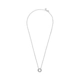 Pav? Circle Necklace 925 Sterling Silver for Ladies Jewelry