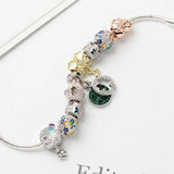 DIY Four Leaf Clover Beaded Bracelet with Butterfly Garland