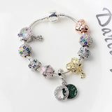 DIY Four Leaf Clover Beaded Bracelet with Butterfly Garland