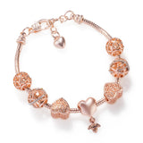 Panjia DIY Peach Heart Beaded Pan Bracelet - Unisex Bee Love Panjia Bracelet