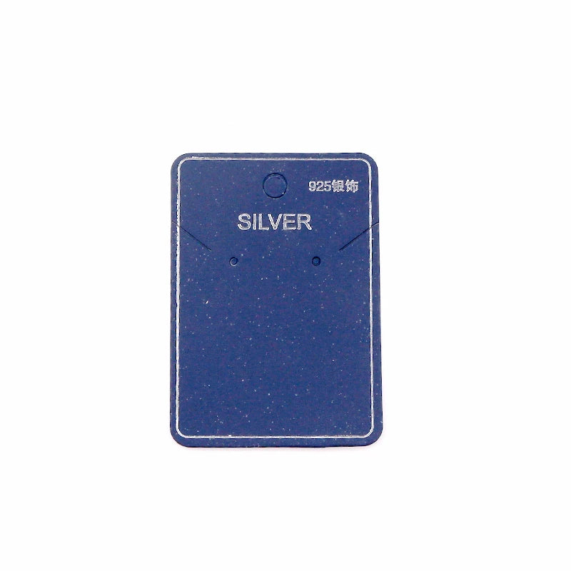 Silver Jewelry Display Card 5x7.2cm Hang Tag Logo