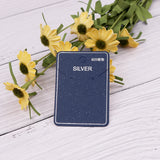 Silver Jewelry Display Card 5x7.2cm Hang Tag Logo