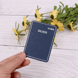 Silver Jewelry Display Card 5x7.2cm Hang Tag Logo