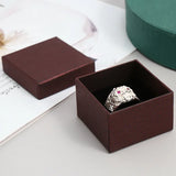 Red Paper Plastic Ring Box Square High Jewelry Box