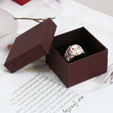 Red Paper Plastic Ring Box Necklace Jewelry Gift Box