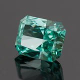 Paraiba Green Radiant CZ High Carbon Lab Diamond 4K Cut 5A+