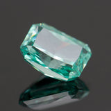 Paraiba Green Radiant CZ High Carbon Lab Diamond 4K Cut 5A+