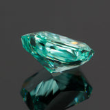 Paraiba Green Radiant CZ High Carbon Lab Diamond 4K Cut 5A+