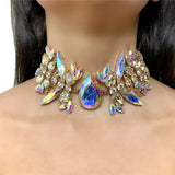 Geometric Rhinestone Necklace for Bridal Wedding Dress