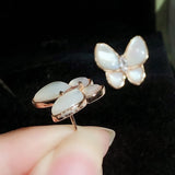 S925 Butterfly Earrings Women Grace 18K Rose Anti Allergy Jewellery