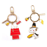 Snoopay Couple Key Ring Book Bag Pendant Metal Keychain