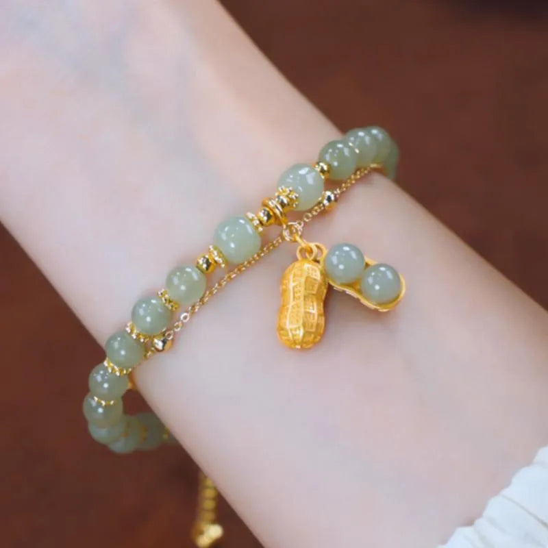 Peanut Agate Double Layer Bracelet Small Sense Bracelet Temperament