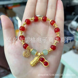 Peanut Double Chain Hetian Jade Bracelet Classic Jewelry