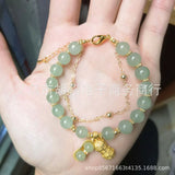 Peanut Double Chain Hetian Jade Bracelet Classic Jewelry