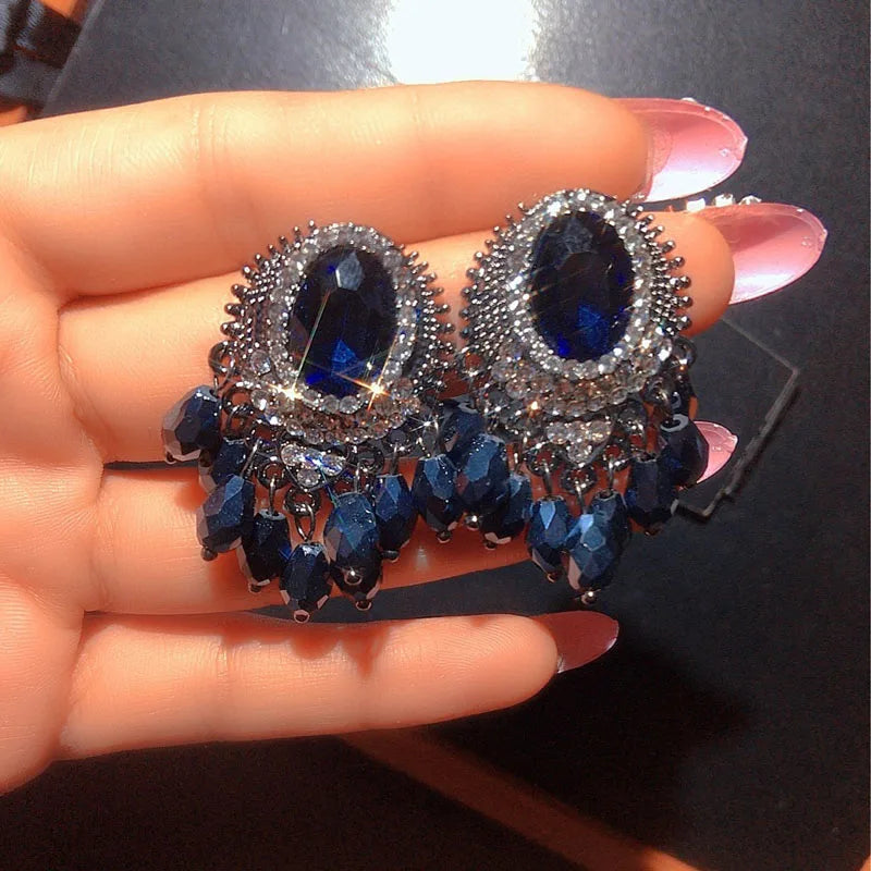 Pearl Beads Drop Earrings for Women Palace Statement Earring