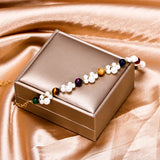 925 Silver Gemstone Pearl Bracelet for Women Wedding Party