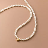 Pearl Choker Necklace Short Chain Ball Pendants Clavicle Chain Necklaces