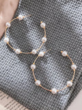 Pearl Hoop Earrings for Women Wedding Party Y2K Jewelry Gift