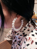 Pearl Hoop Earrings for Women Wedding Party Y2K Jewelry Gift