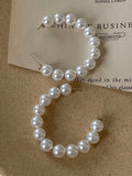 Pearl Hoop Earrings for Women Wedding Party Y2K Jewelry Gift