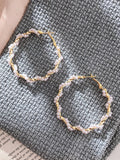 Pearl Hoop Earrings for Women Wedding Party Y2K Jewelry Gift