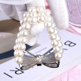 Pearl Bow Large Bracelet for Women High Elastic Jewelry