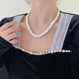 Pearl Necklace Collarbone Chain Short Choker Neck Chain Women's Summer