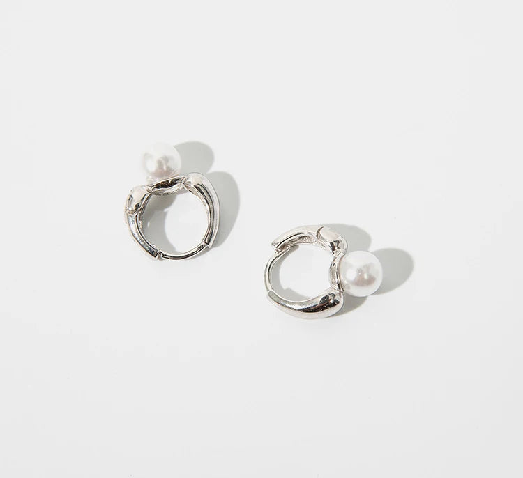 Pearl Sterling Silver Drop Earrings for Women Wedding Gift