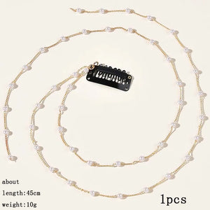 Pearls Tassel Long Chain Hair Clip Jewelry Hair Accessories Women Hair Pins