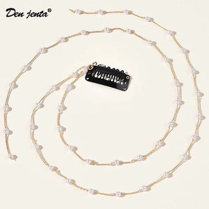 Pearls Tassel Long Chain Hair Clip Jewelry Hair Accessories Women Hair Pins