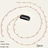 Pearls Tassel Long Chain Hair Clip Jewelry Hair Accessories Women Hair Pins