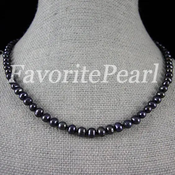 Elegant 18" AA Natural Freshwater Pearl Choker Necklace