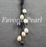 Pink Freshwater Pearl Rope Necklace 8-10mm 21''