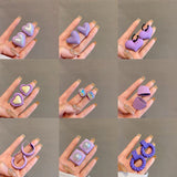 Periwinkle 925 Silver Needle Earrings All-match Geometric High-end Earrings