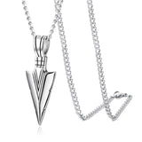 Self Defense Necklace with Arrow Pendant Stainless Steel Chain