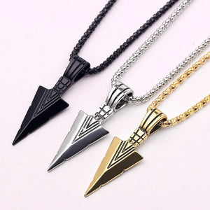Self Defense Necklace with Arrow Pendant Stainless Steel Chain