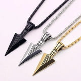 Self Defense Necklace with Arrow Pendant Stainless Steel Chain