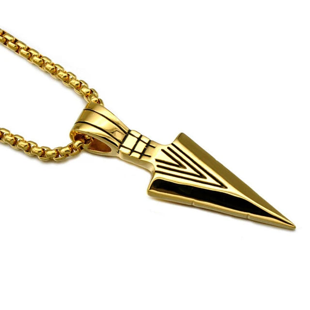 Self Defense Necklace with Arrow Pendant Stainless Steel Chain