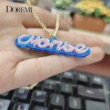 Personalised Acrylic Name Necklace - Laser Cut Monogram Gift